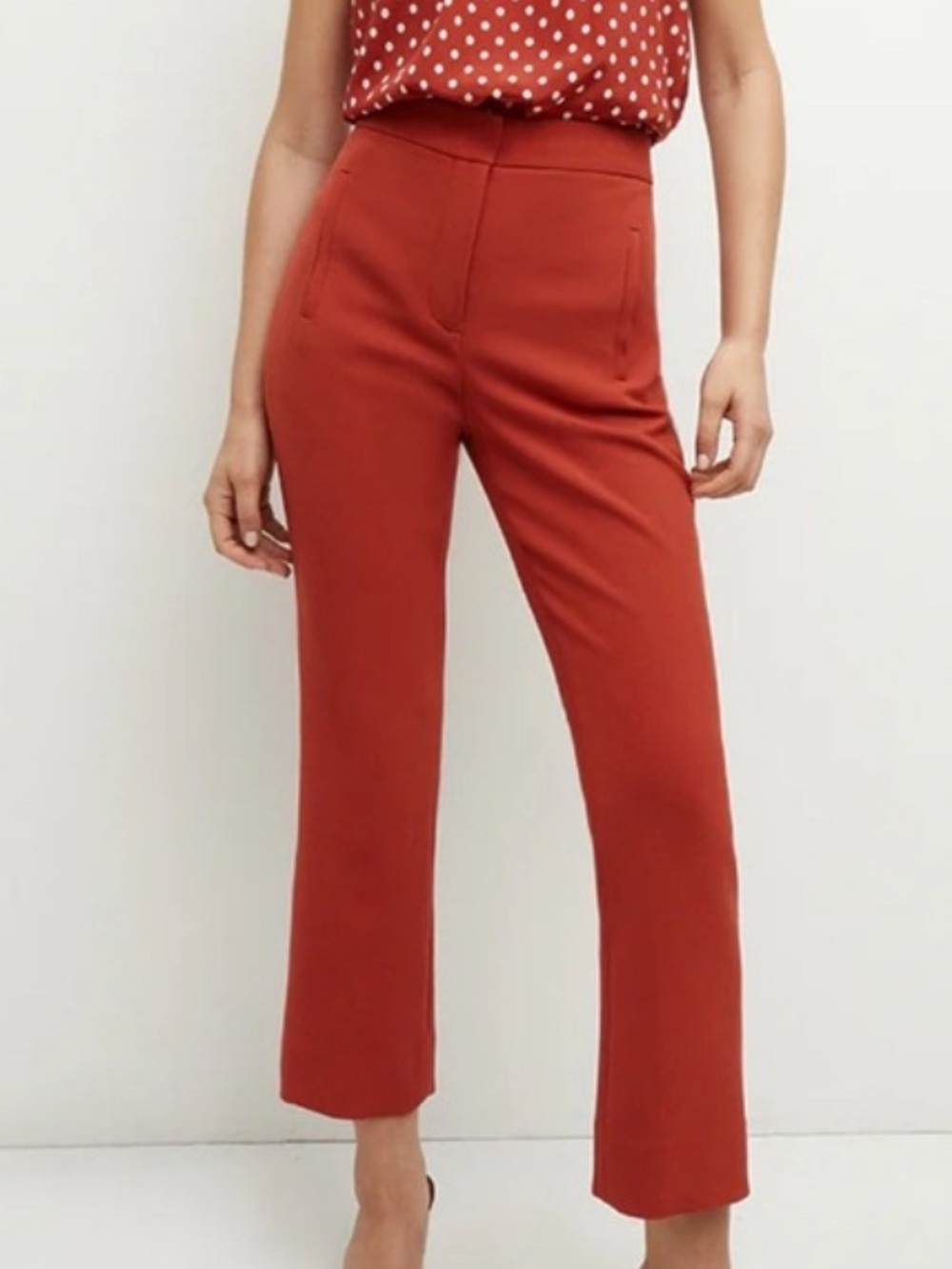 Veronica Beard Arte Straight Leg Cropped Pants